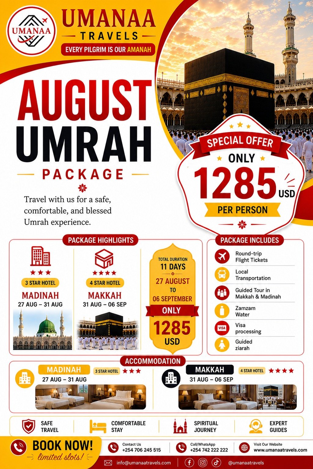August cheap kenya umra package